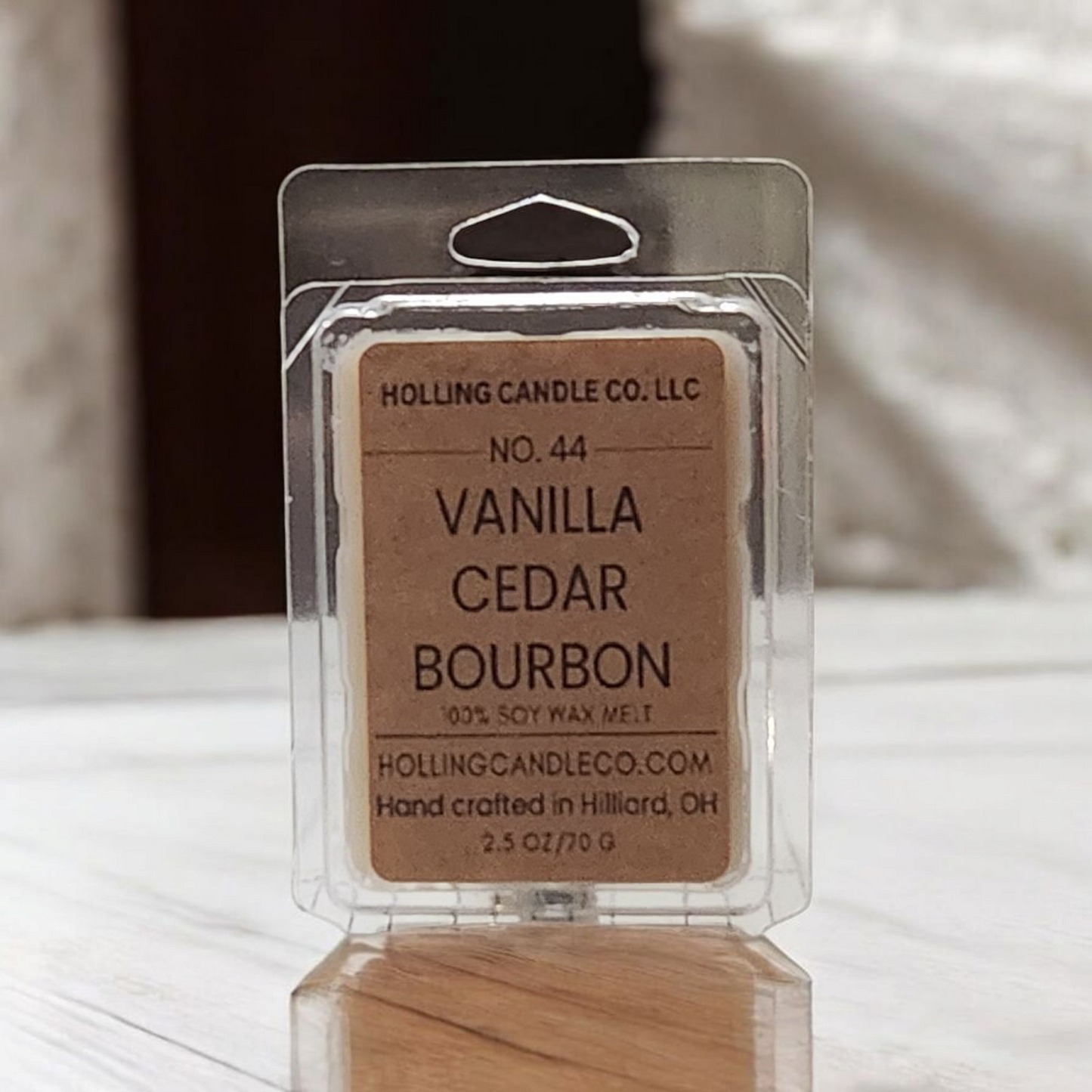 2.5 oz. Vanilla Cedar Bourbon Soy Wax Melts