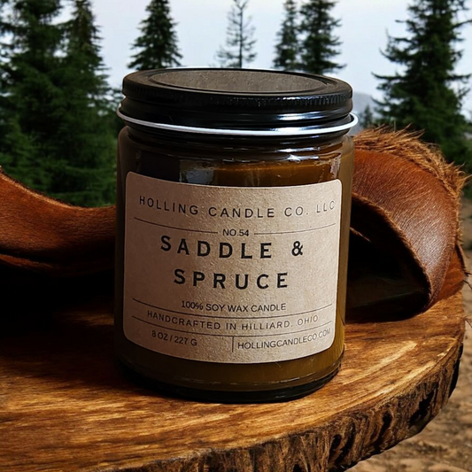 8 oz. Saddle & Spruce Soy Wax Candle