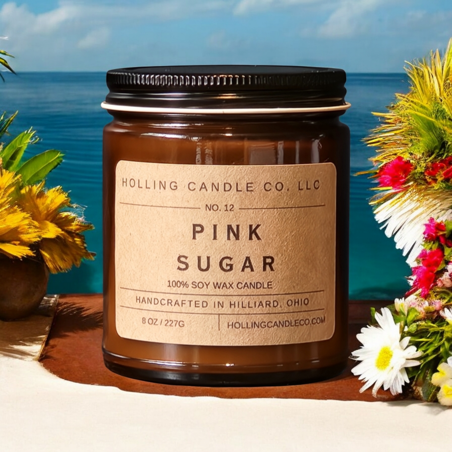 8 oz. Pink Sugar Soy Wax Candle