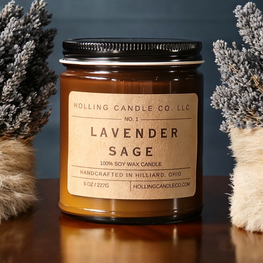 8 oz. Lavender Sage Soy Wax Candle