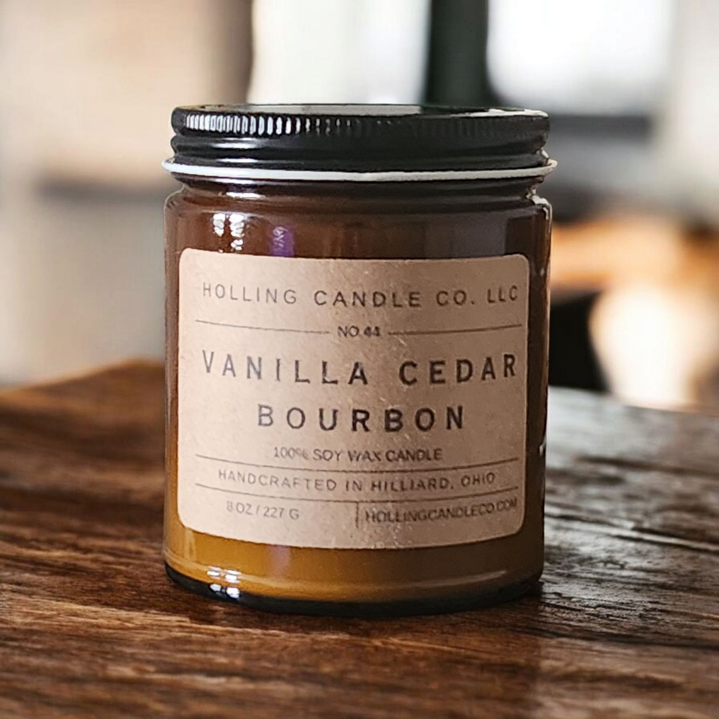 8 oz. Vanilla Cedar Bourbon Soy Wax Candle