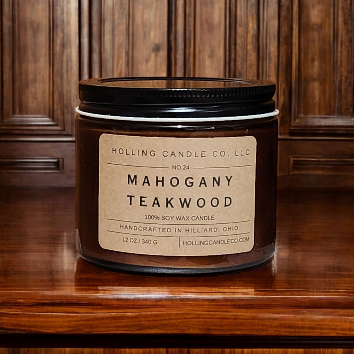 Double Wick 12 oz. Mahogany Teakwood Soy Candle