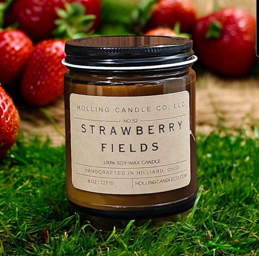 8 oz. Strawberry Fields Soy Wax Candle