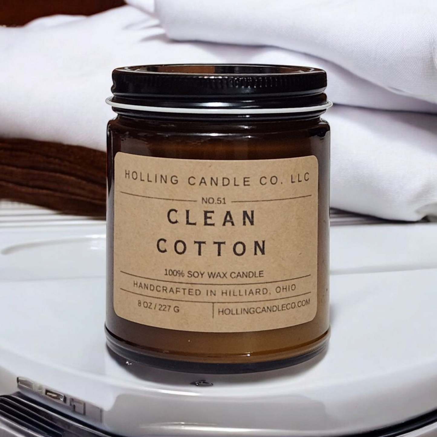 8 oz. Clean Cotton Soy Wax Candle