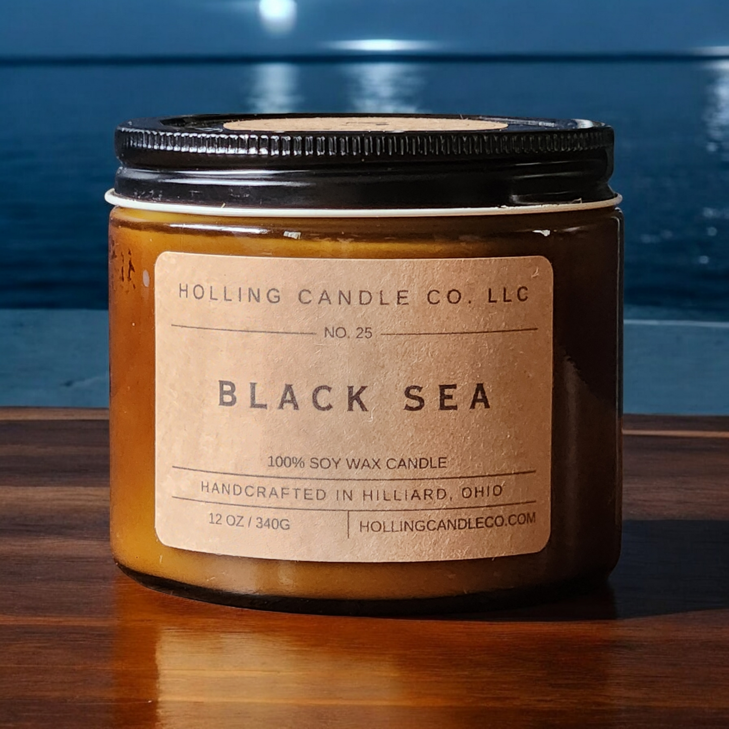 Double Wick 12 oz. Black Sea Soy Candle