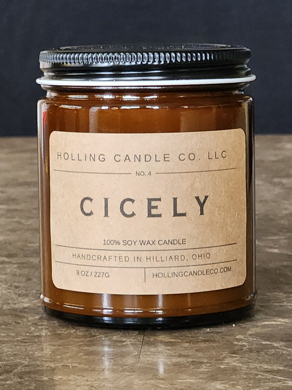 Cicely 8oz. Soy Candle. CANDLES ARE CURING. AVAILABLE 5/15/24