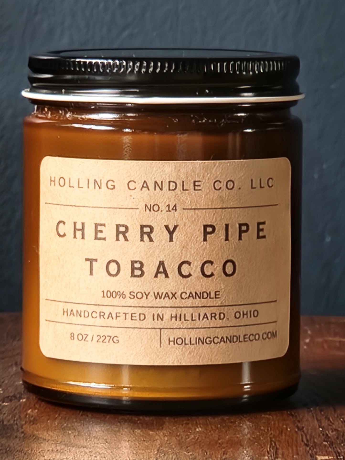 8oz. Cherry Pipe Tabacco Soy Wax Candle