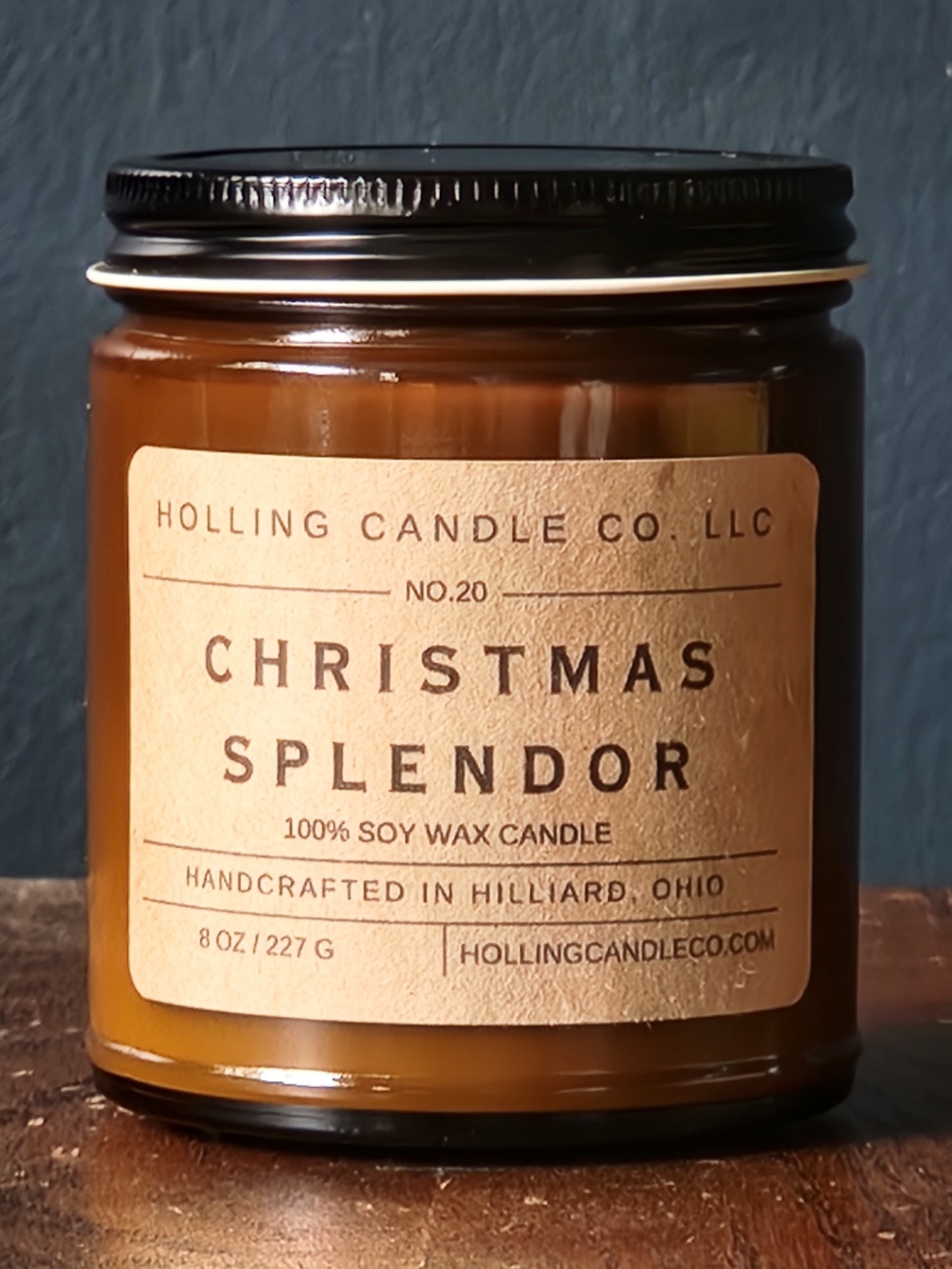 8oz. Christmas Splendor Soy Wax Candle.