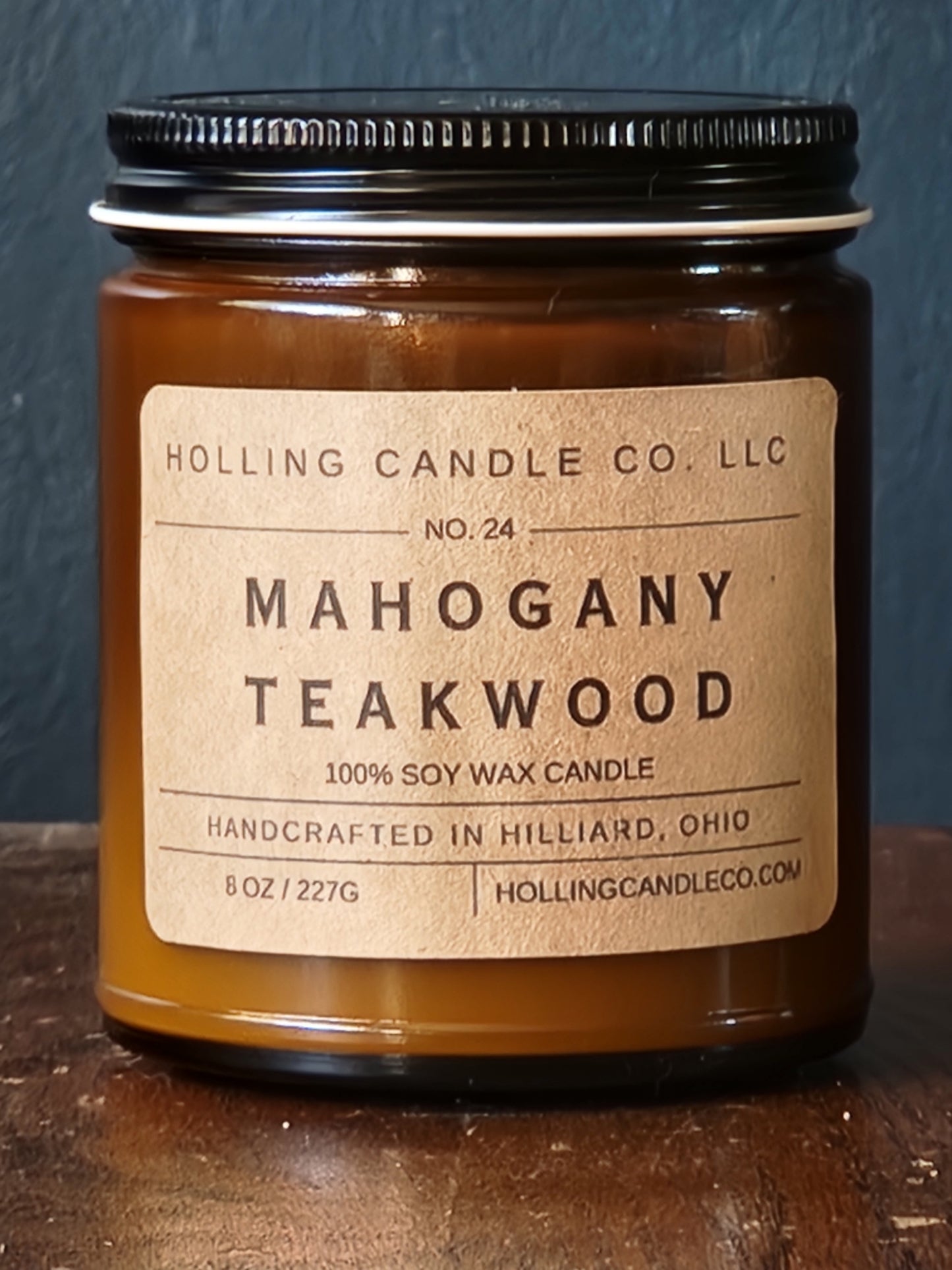 8oz. Mahogany Teakwood Soy Wax Candle