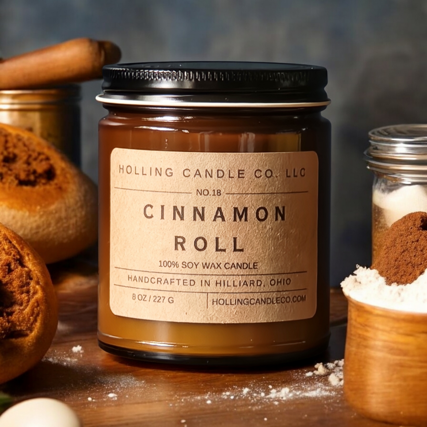 8oz. Cinnamon Roll Soy Wax Candle