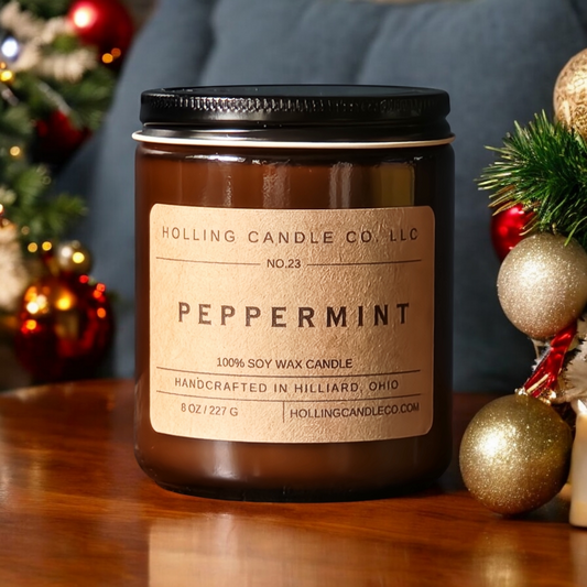 8oz. Peppermint Soy Wax Candle