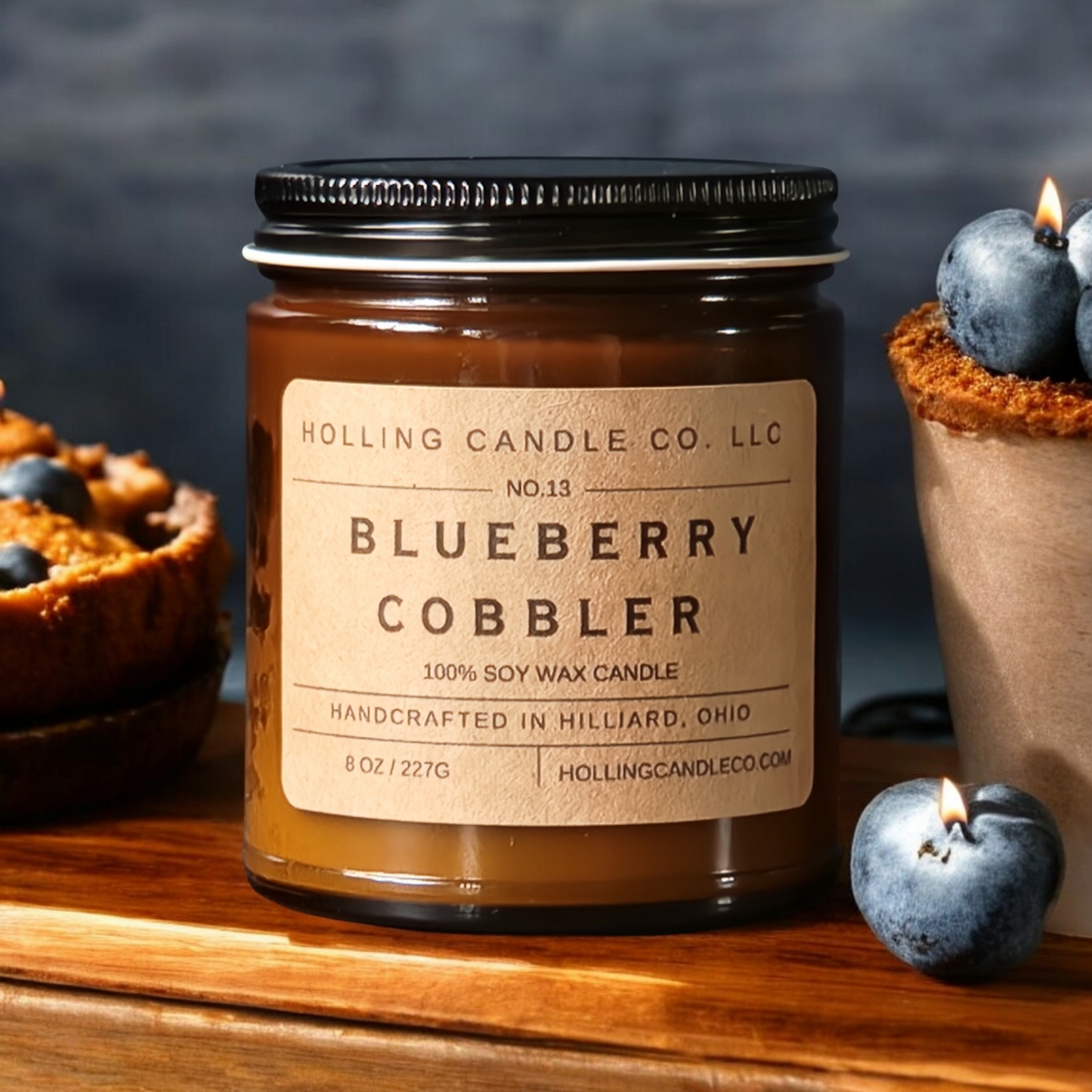 8oz. Blueberry Cobbler Soy Wax Candle