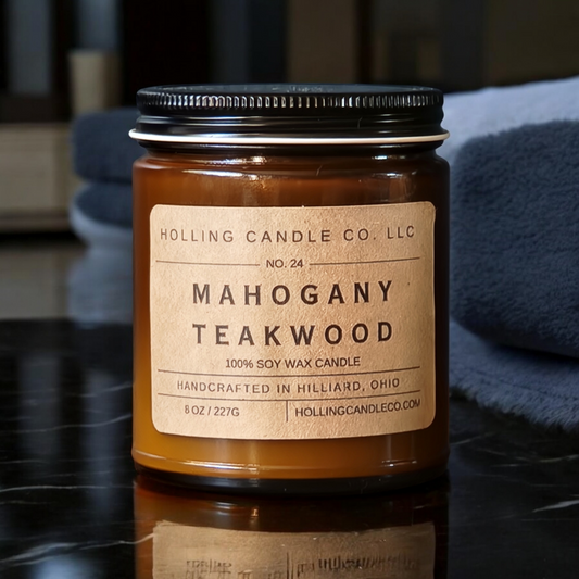 8oz. Mahogany Teakwood Soy Wax Candle