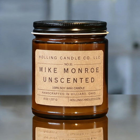 8oz. Mike Monroe Unscented Soy Wax Candle