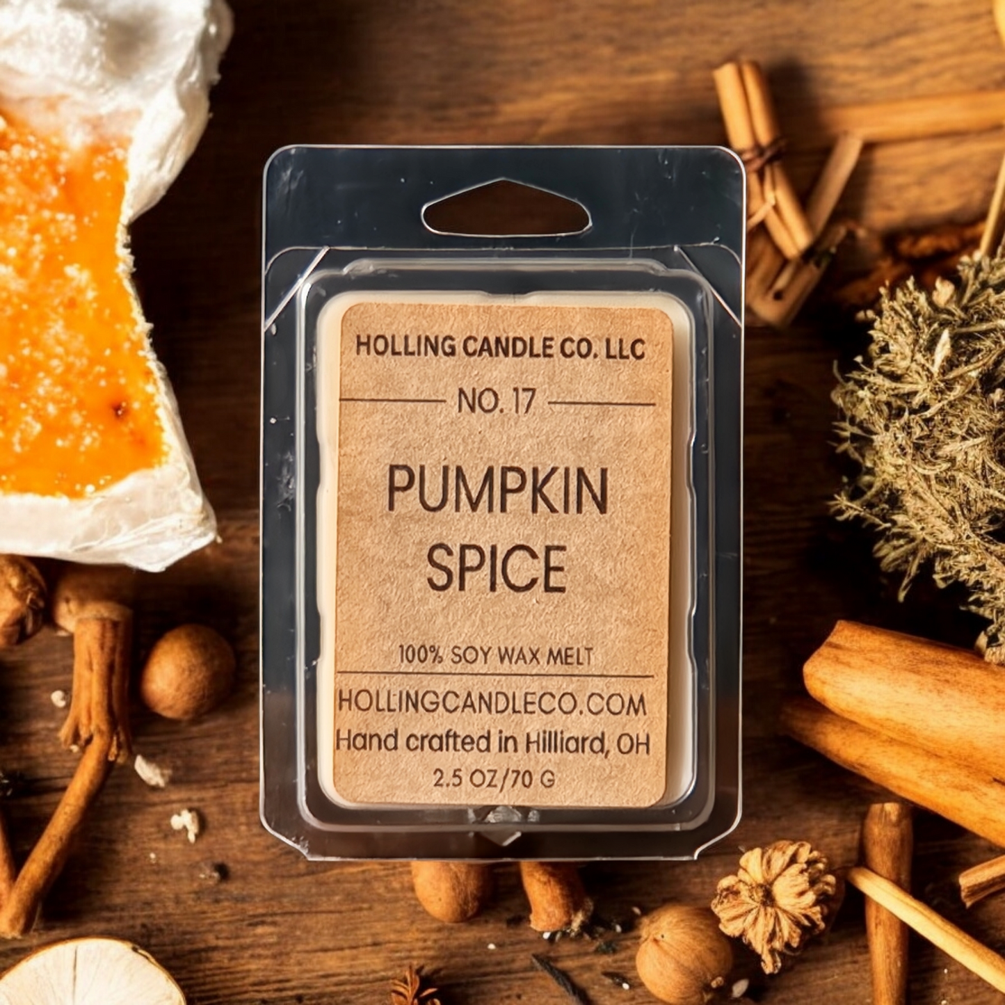 Pumpkin Spice Soy Wax Melts 2.5oz.