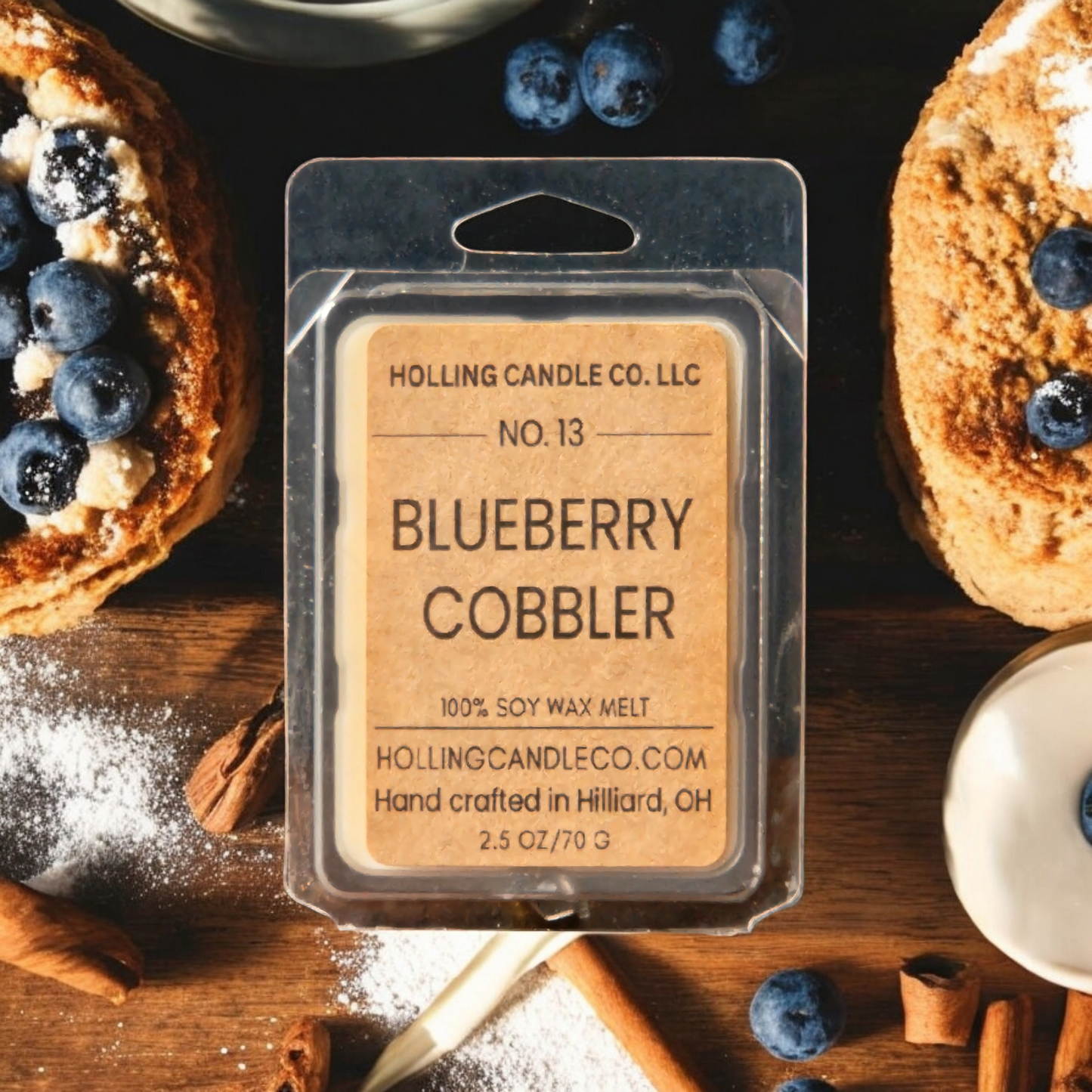 Blueberry Cobbler Soy Wax Melts 2.5oz.