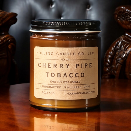 8oz. Cherry Pipe Tobacco Soy Wax Candle