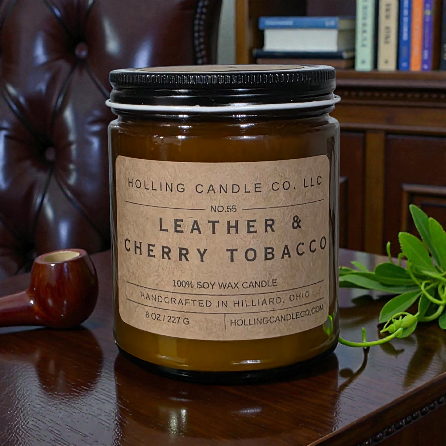 8 oz. Leather & Cherry Tobacco